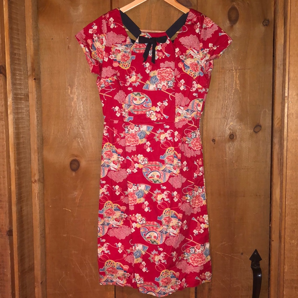 Revival Red Japanese Style Dress